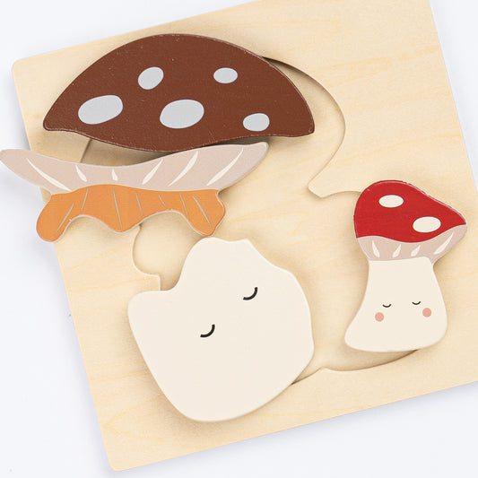 Fabelab 2-er Set Puzzle Pilz und Igel