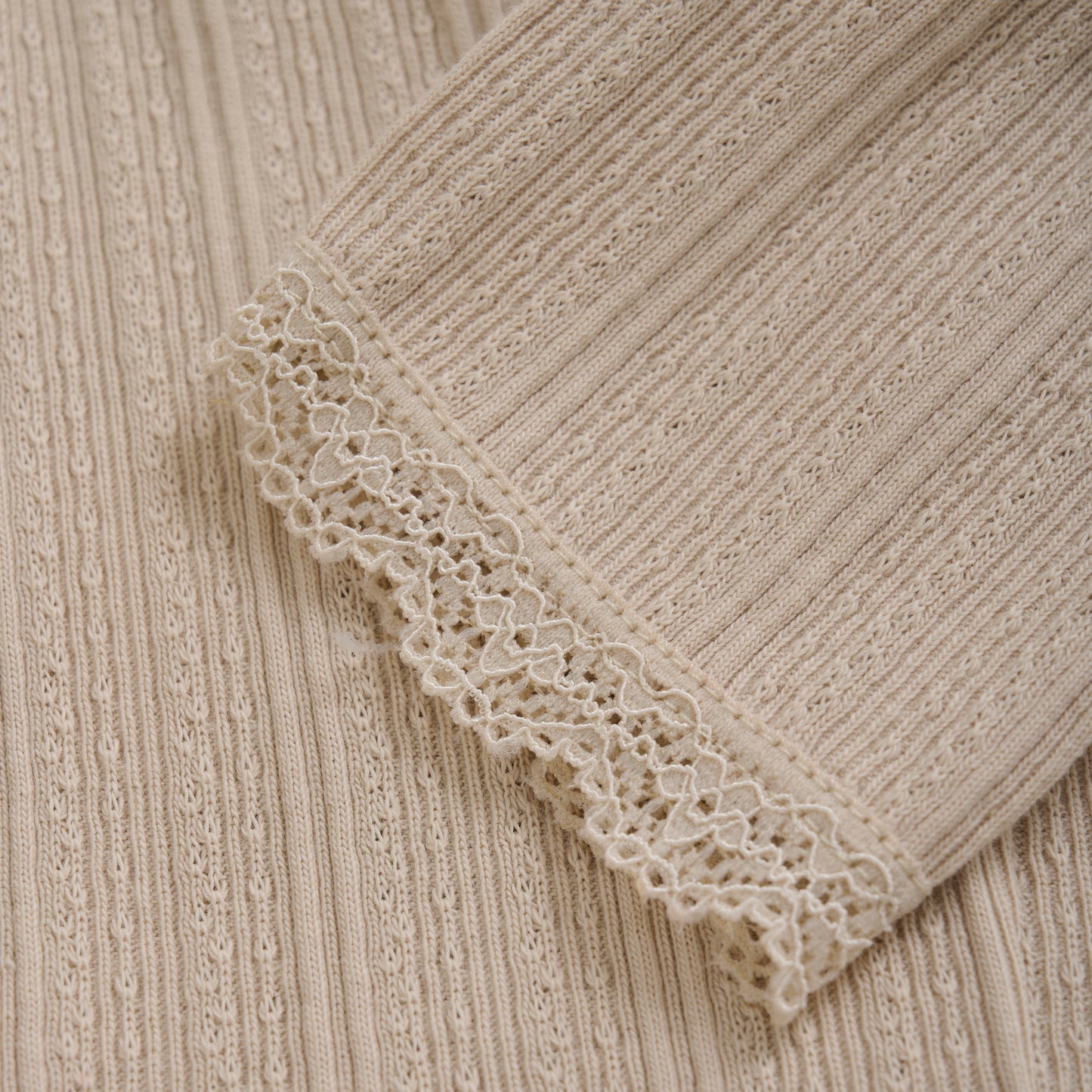 En Fant Leggings mit Pointelle Muster