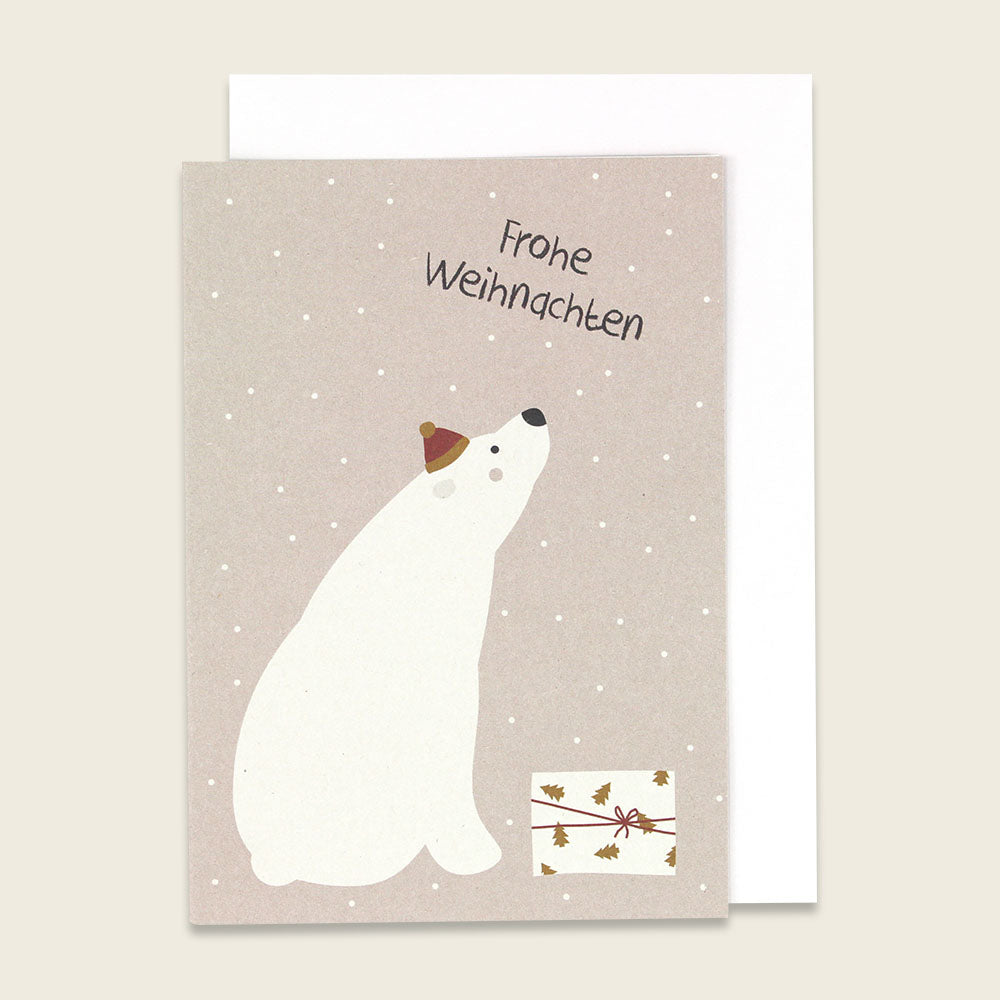 Ava & Yves Klappkarte "Frohe Weihnachten-Eisbär"