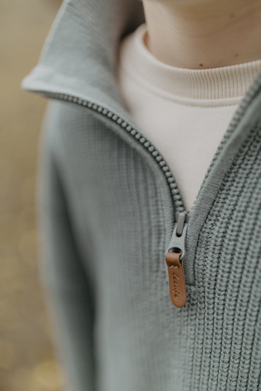 Leevje Strickpullover Grün