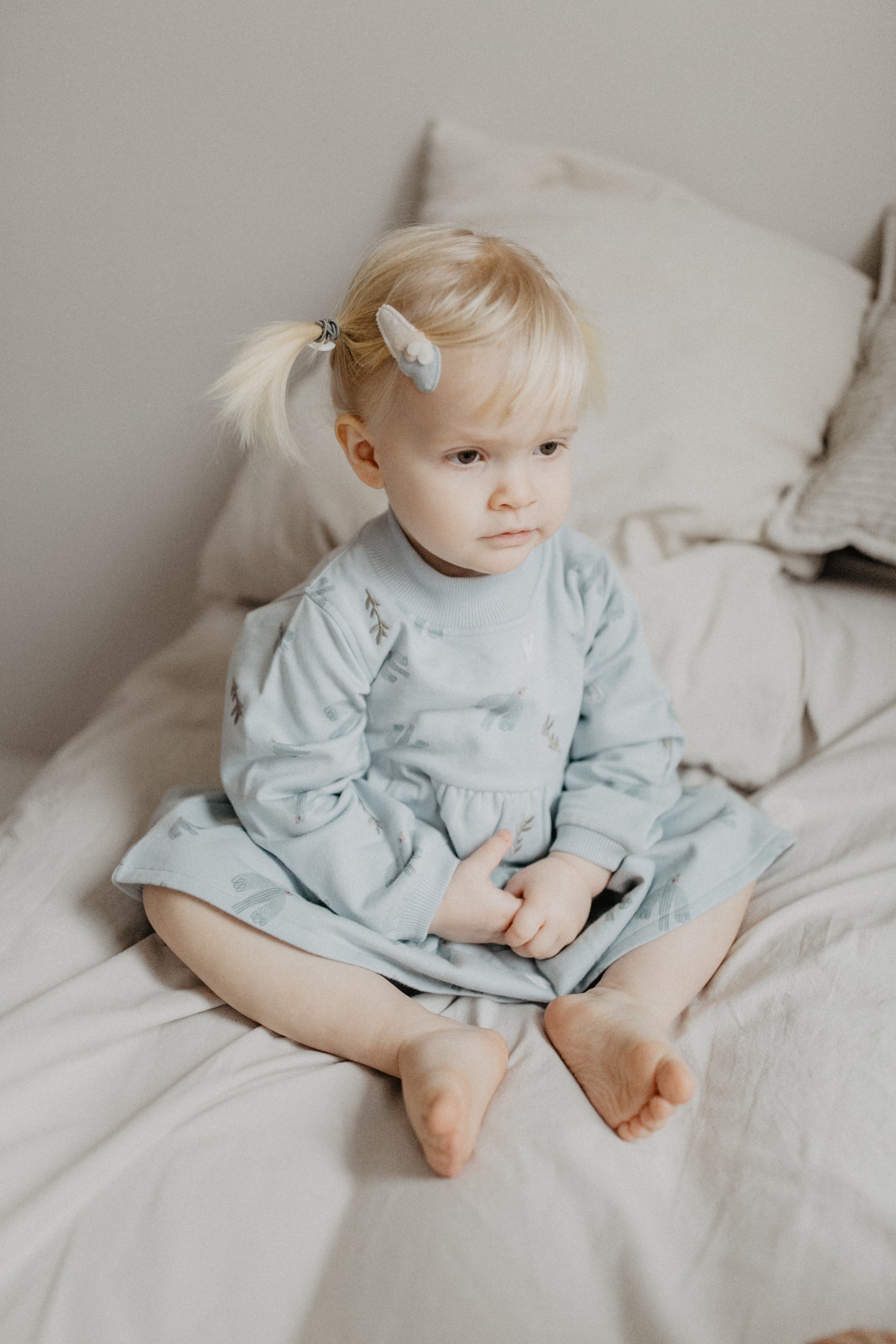 Leevje Haarspangen Blue broderie anglaise hearts mix