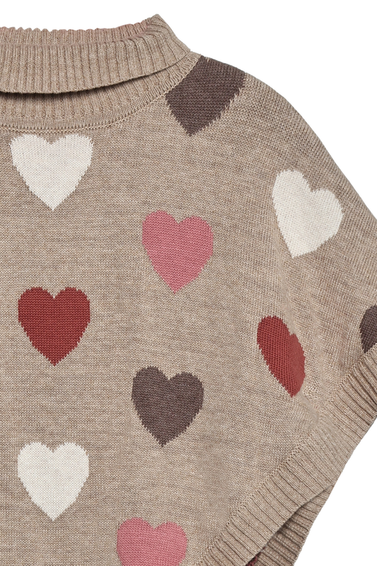 Hust and Claire Poncho mit Herzen Pinja