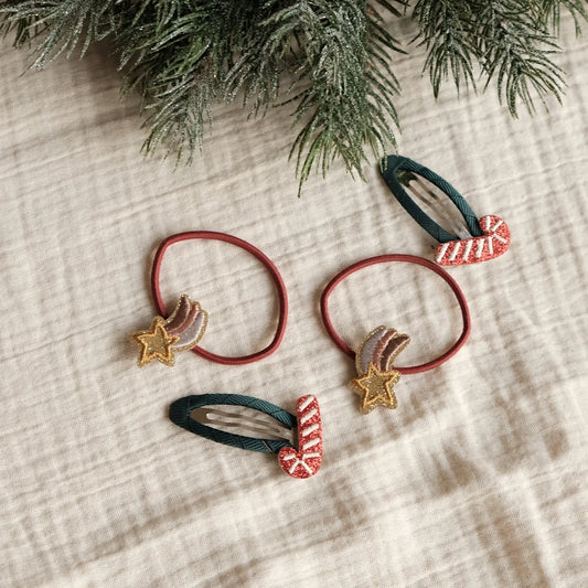 Cosy Roots Haargummis "Christmas Star" 2-er Set
