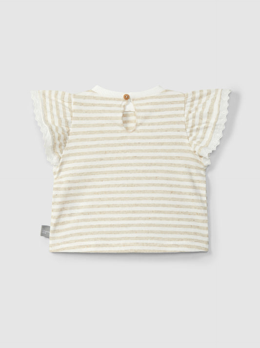 Snug gestreiftes T-shirt mit Rüschen