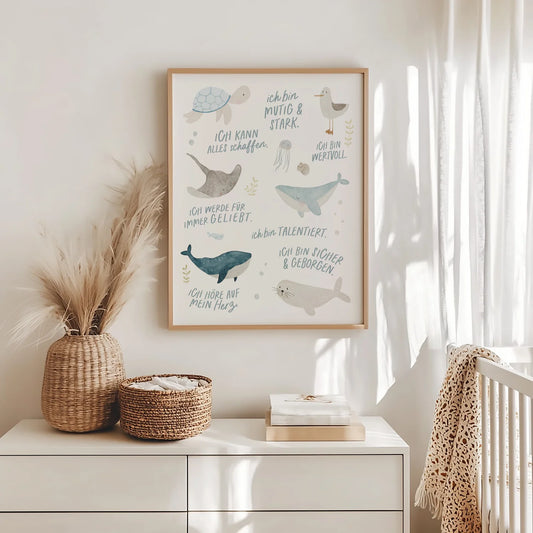 Hej Hanni Poster "Affirmationen Meer"