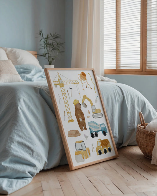 Hej Hanni Poster "Bär Baustelle"