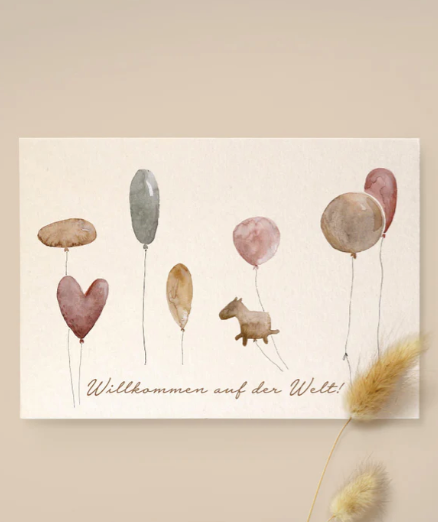 Leevje Postkarte "Willkommen auf der Welt"