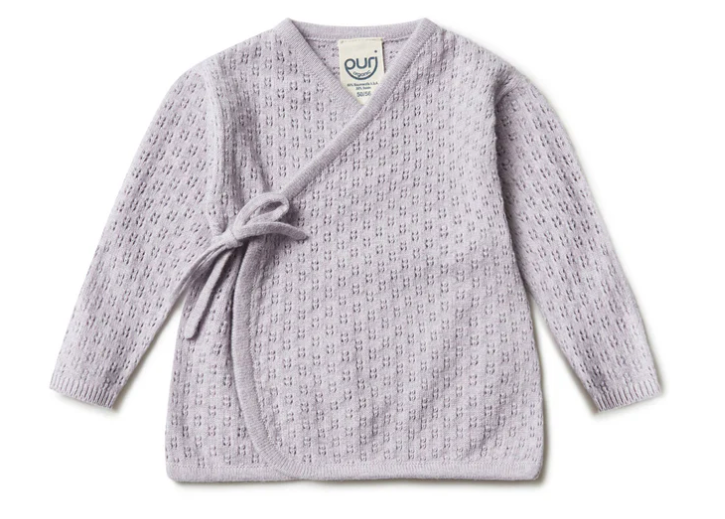 Puri Organic Kimono aus Ajourstrick