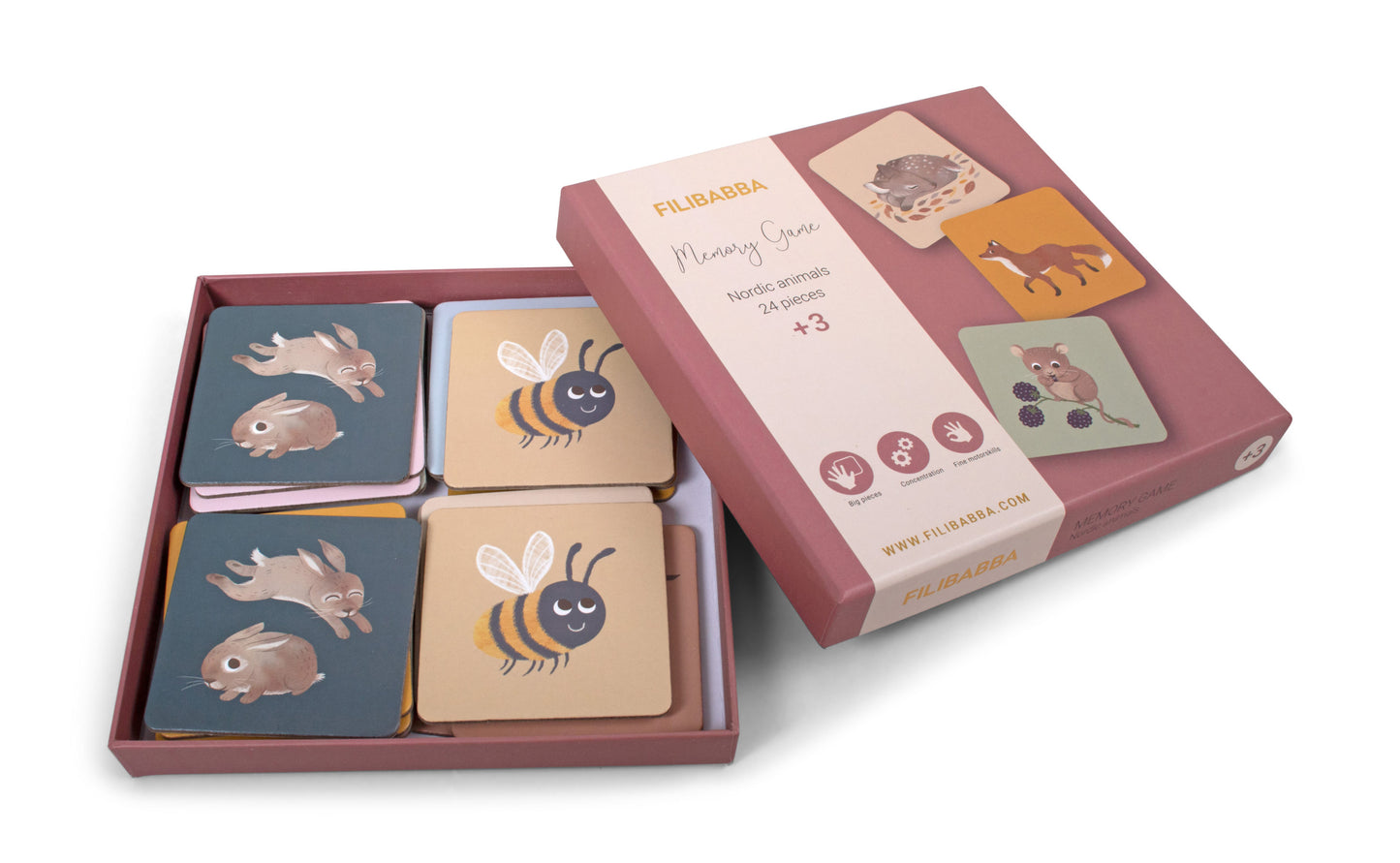 Filibabba Memo-Spiel Nordische Tierwelt
