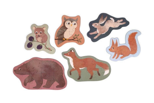 Filibabba Puzzle Set Nordische Tierwelt