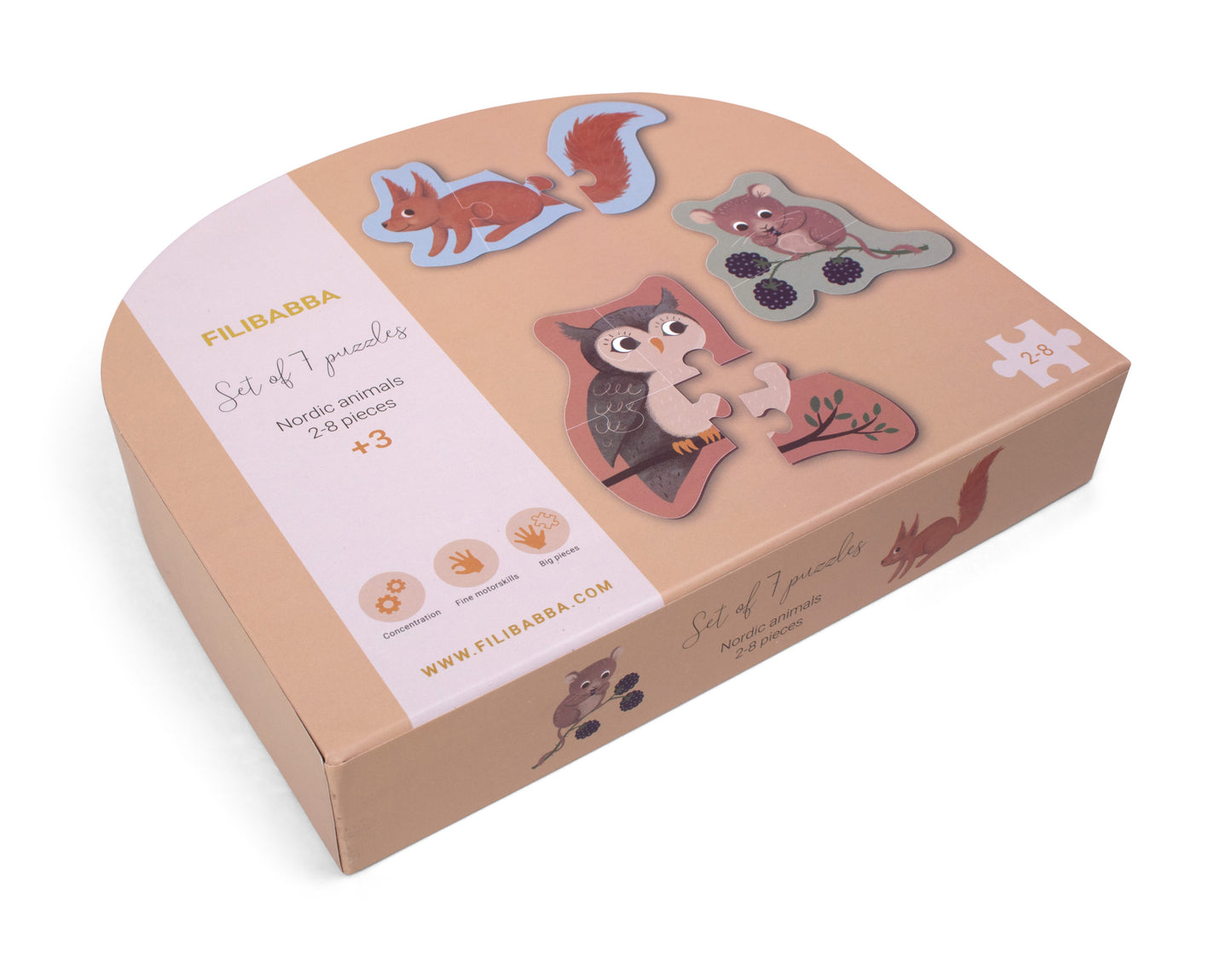 Filibabba Puzzle Set Nordische Tierwelt
