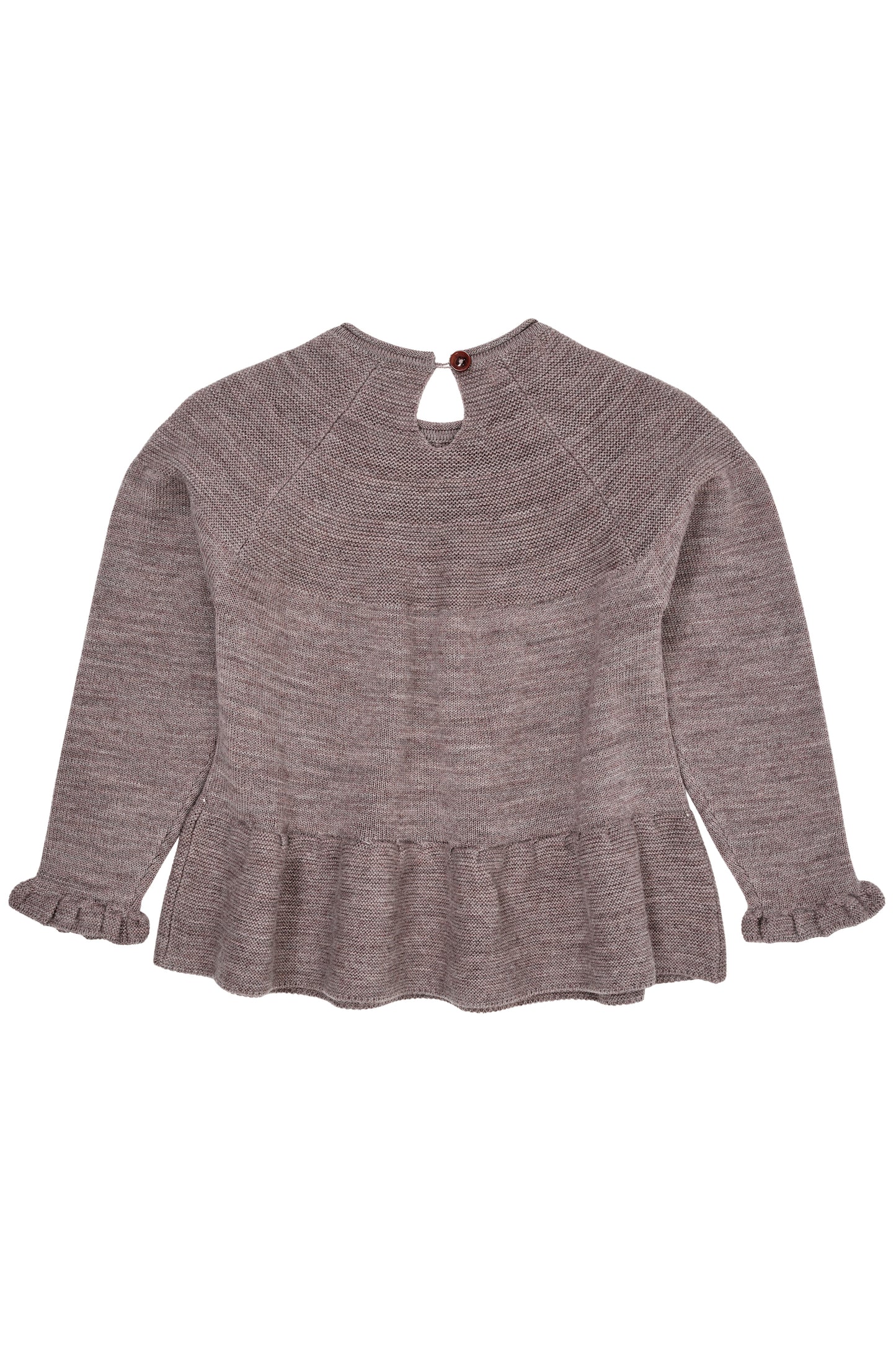 Copenhagen Colors Merino Strickbluse mit Rüschen