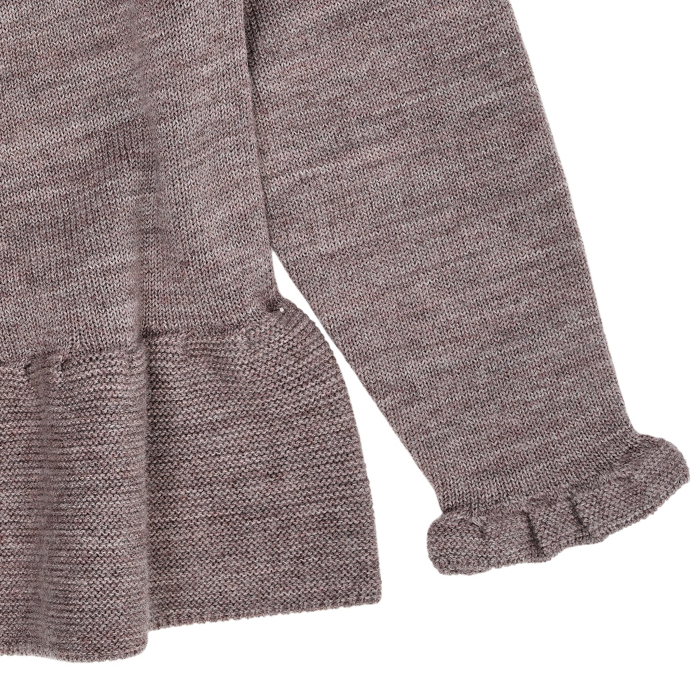 Copenhagen Colors Merino Strickbluse mit Rüschen