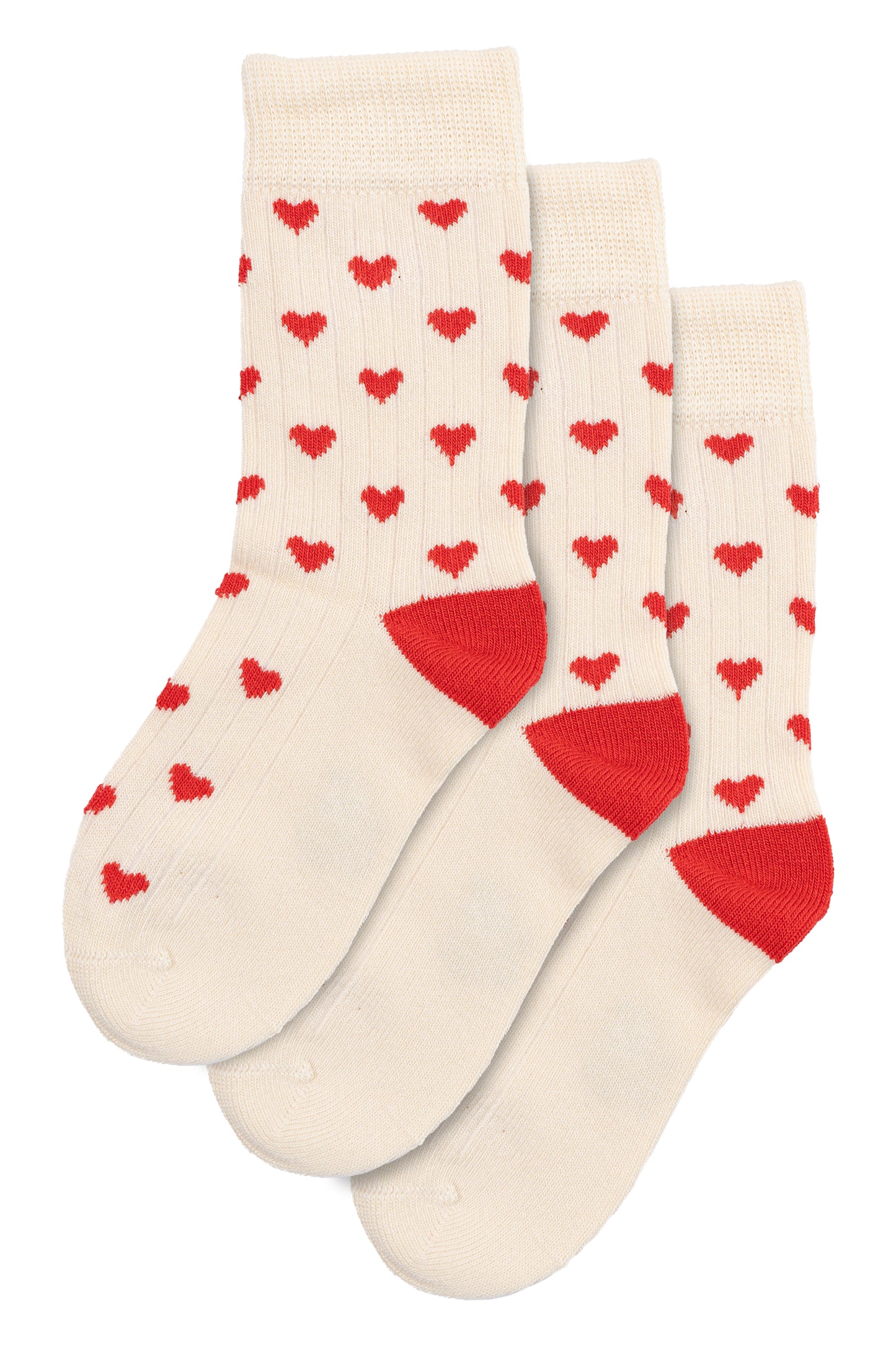 Minipop Bamboo Socken mit Herzmuster 3-er Set