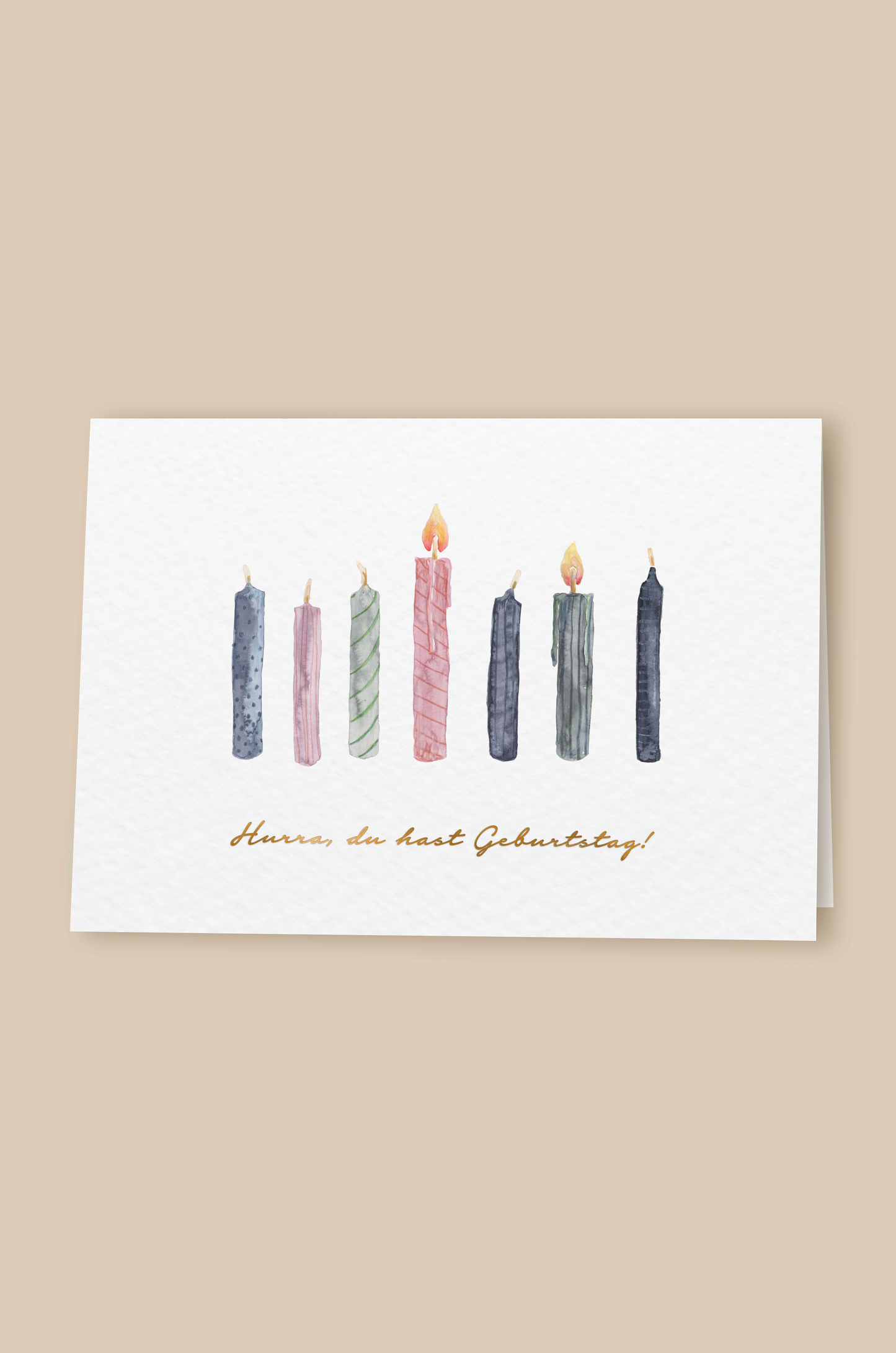 Leevje Klappkarte Kerzen "Hurra, Du hast Geburtstag"