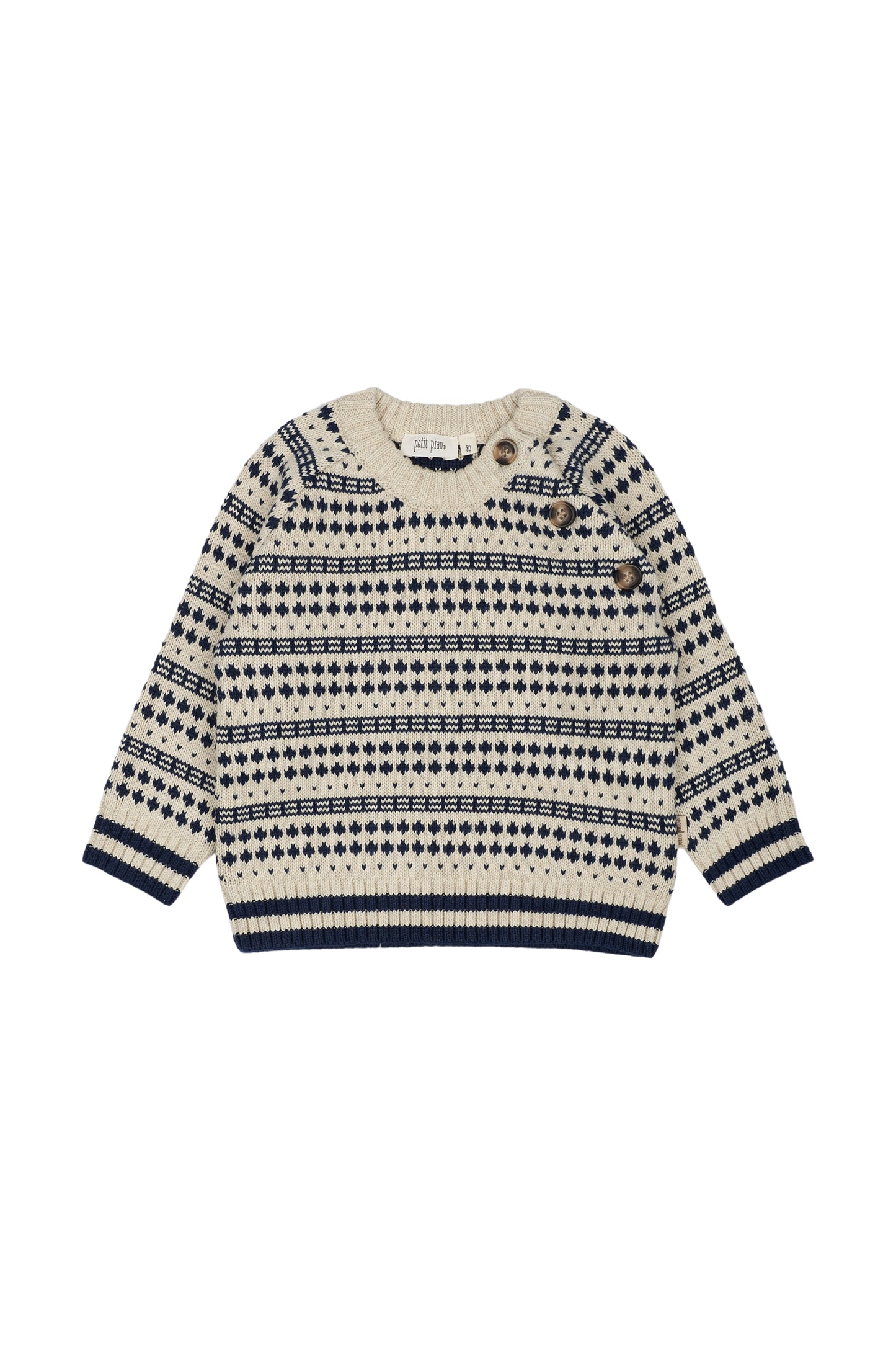 Petit Piao Nordischer Strickpullover