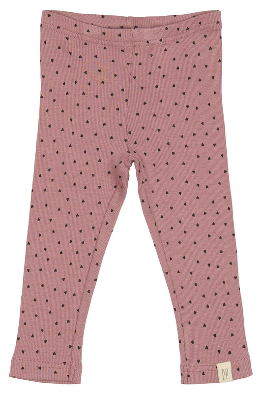 Petit Piao Leggings mit Herzmuster