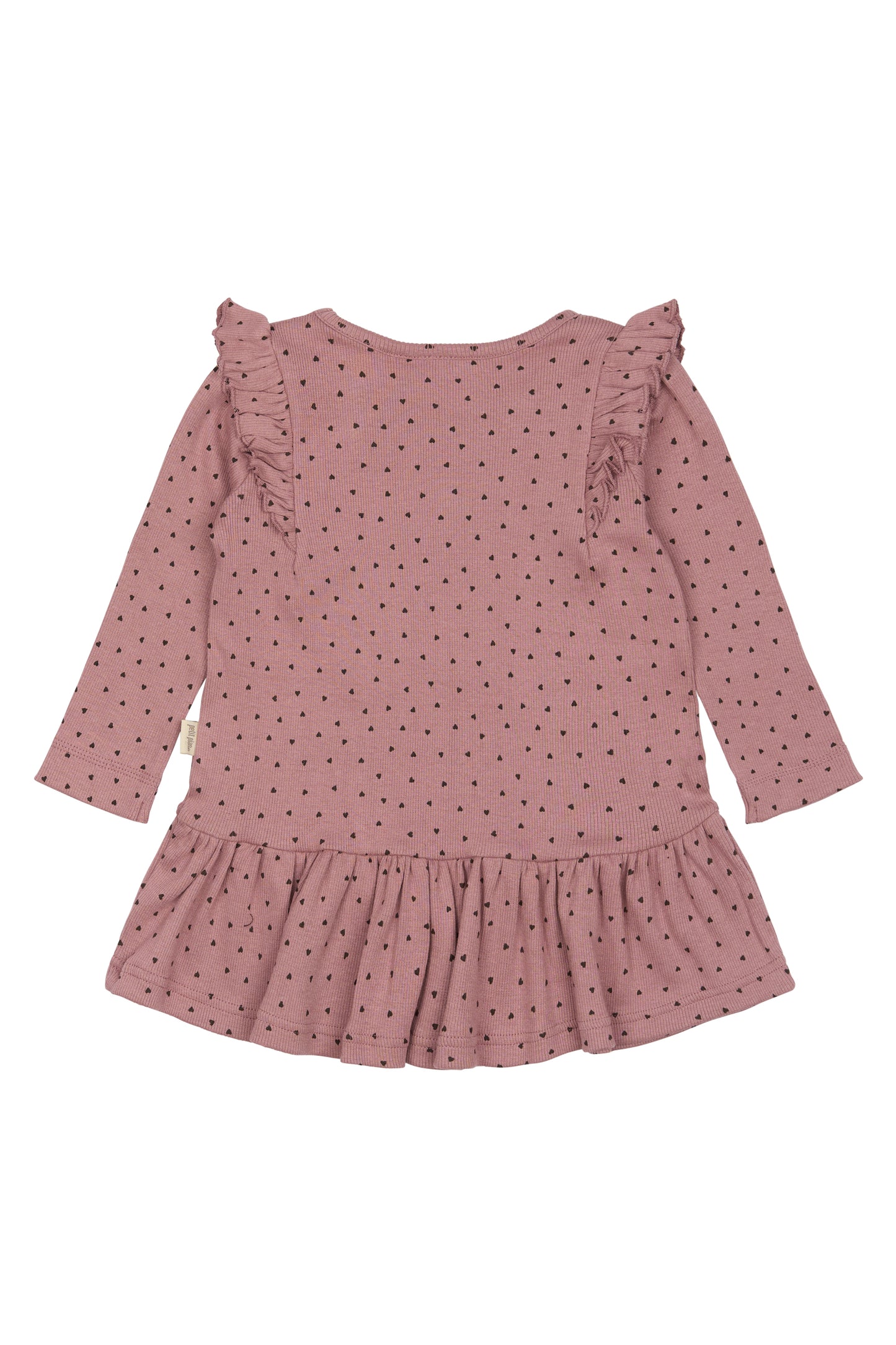 Petit Piao Kleid mit Rüschen und Herzmuster