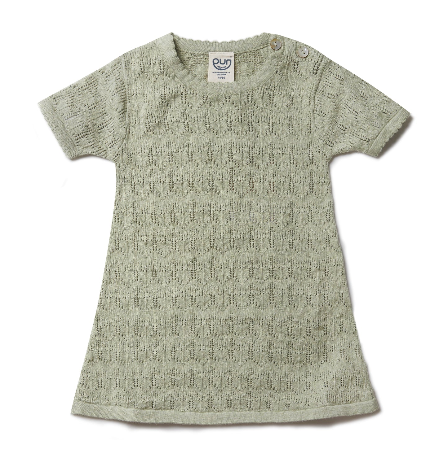 Puri Organic Kurzarm Strickkleid