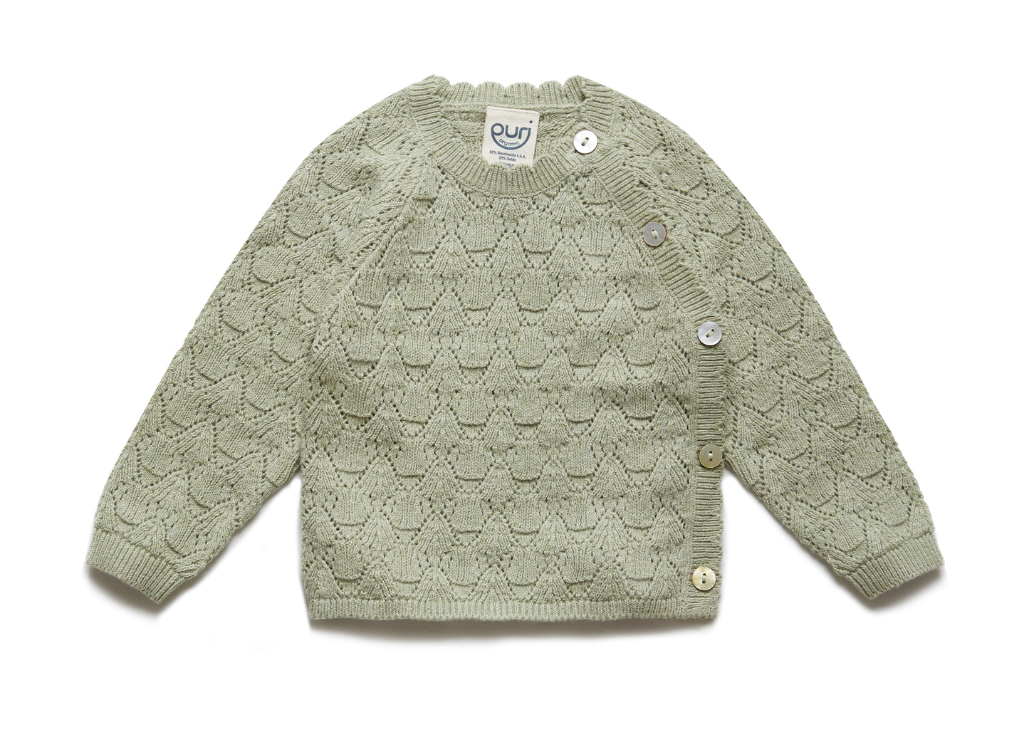 Puri Organic Ajour Strickjacke