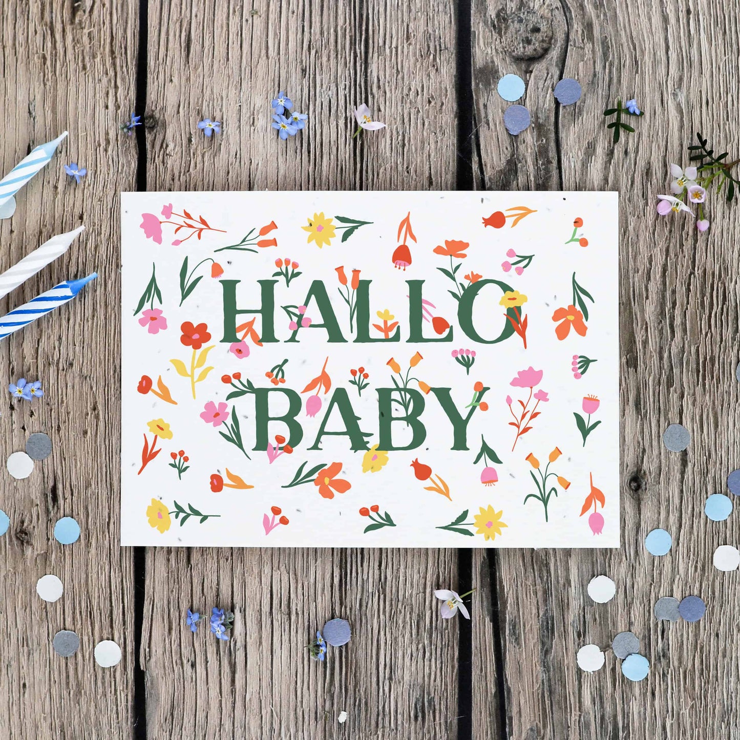 Heylittlegreen Postkarte "Hallo Baby"