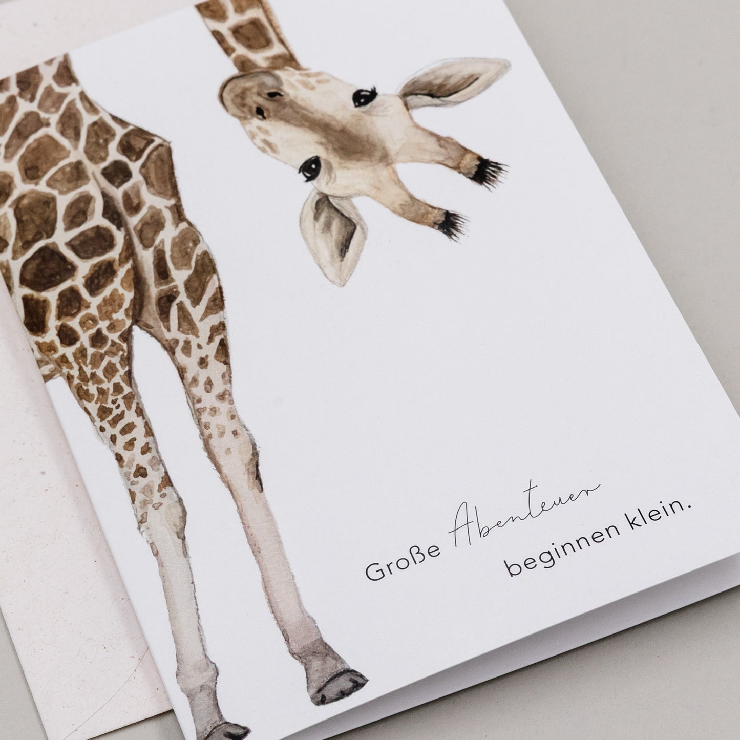 Eulenschnitt Klappkarte "Giraffe"