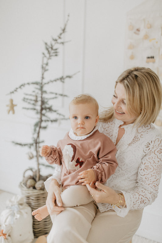 Leevje Sweatshirt Dackel - christmas hat & bow