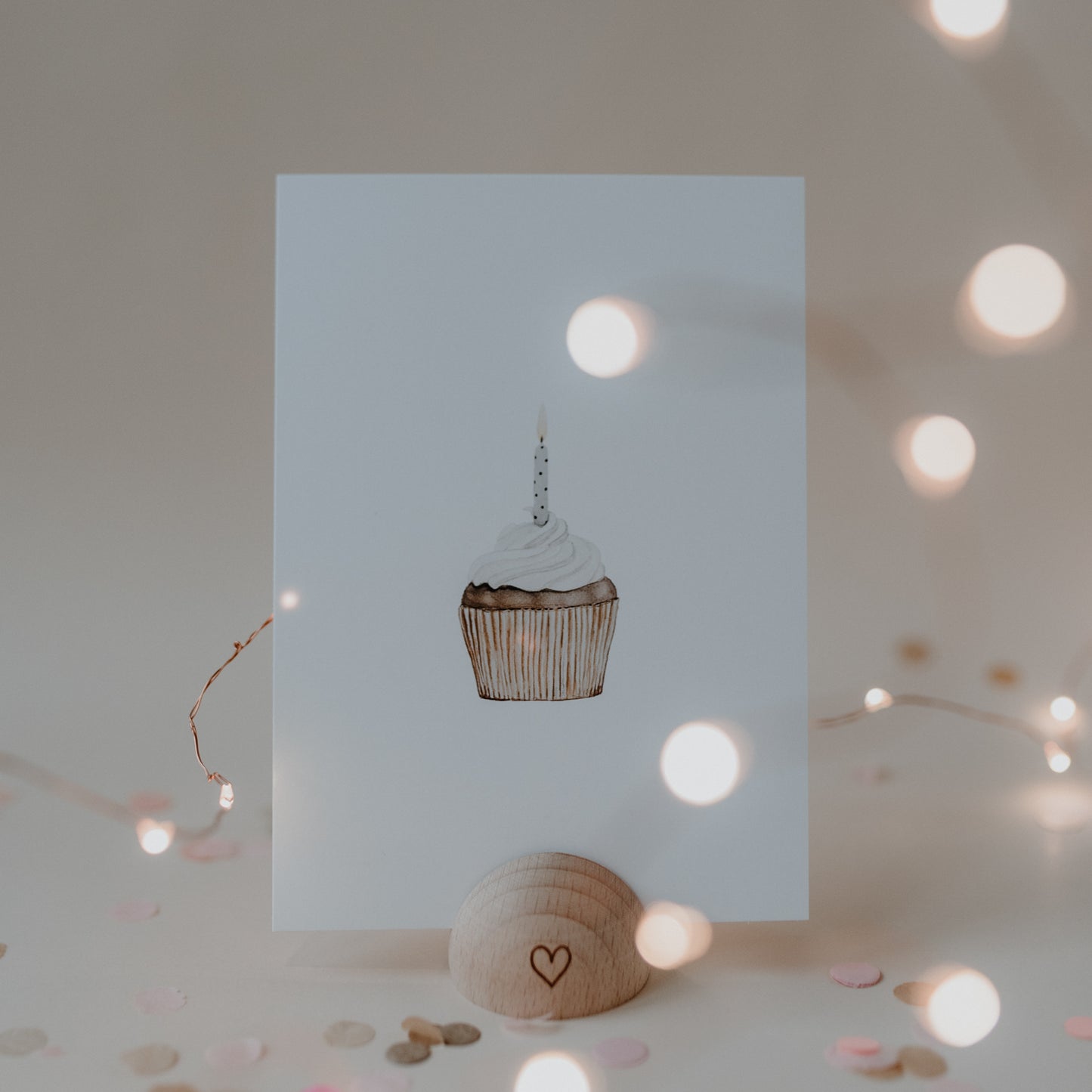 Eulenschnitt Postkarte "Cupcake"