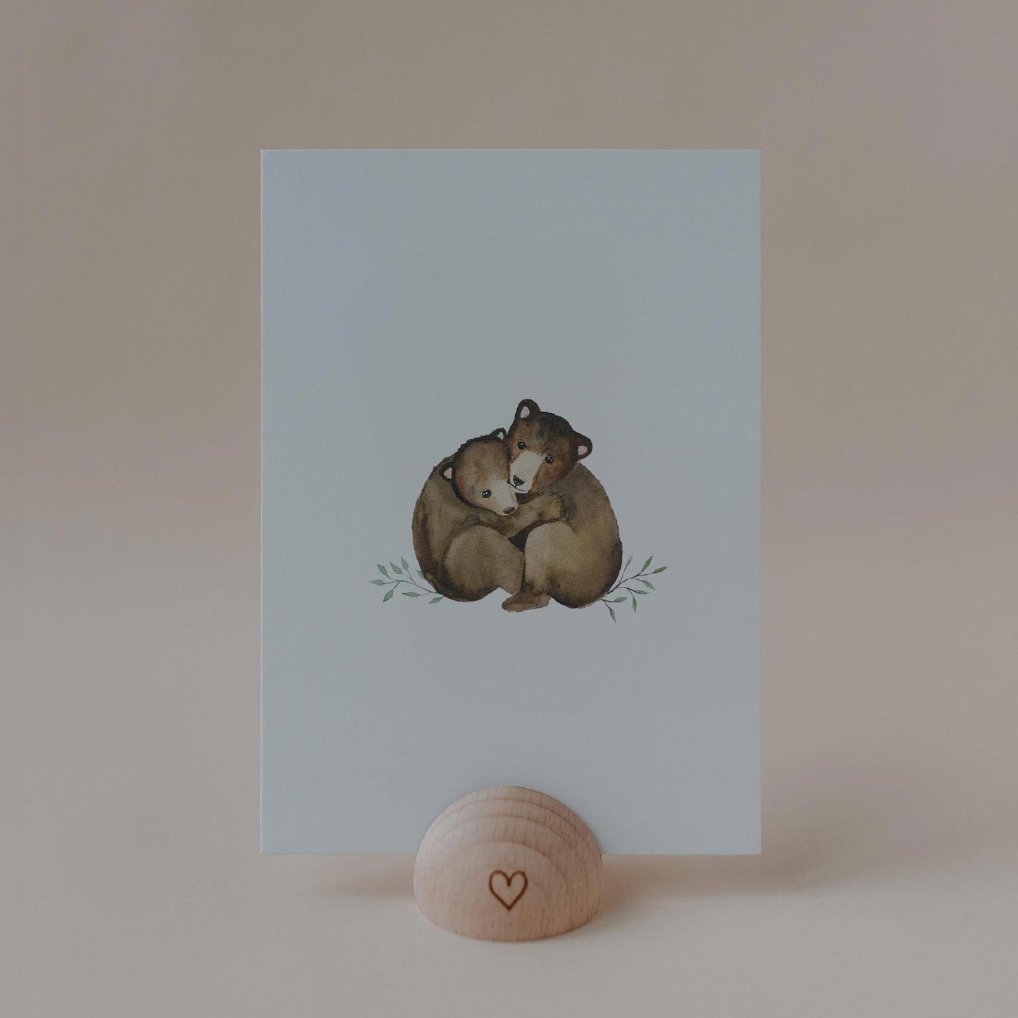 Eulenschnitt Postkarte "Little Bears"