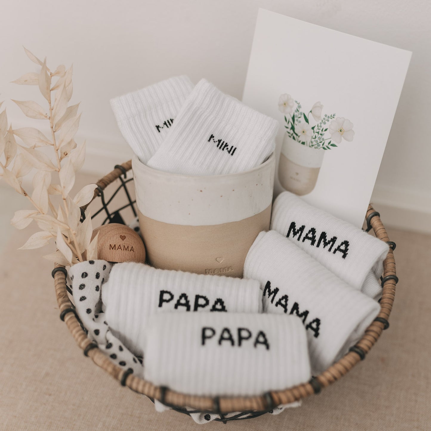 Eulenschnitt Socken "Mama"