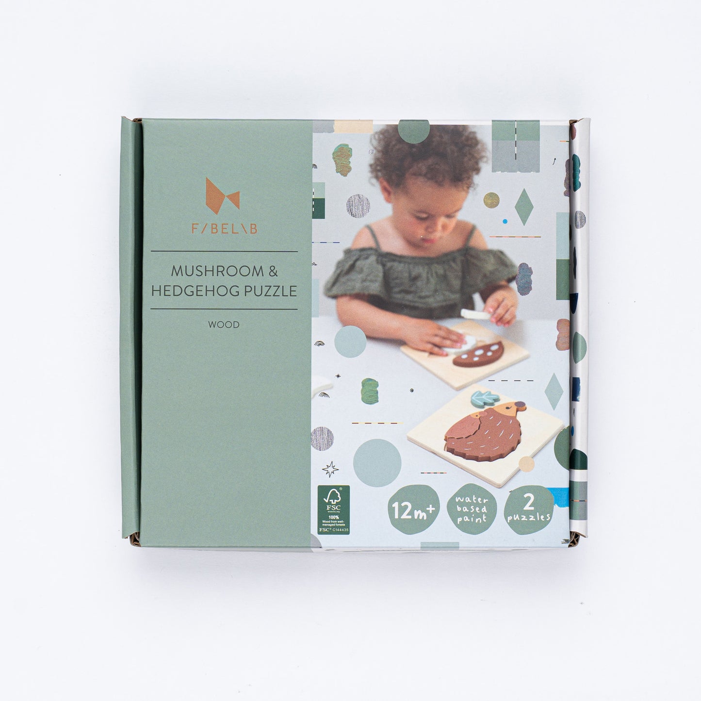 Fabelab 2-er Set Puzzle Pilz und Igel