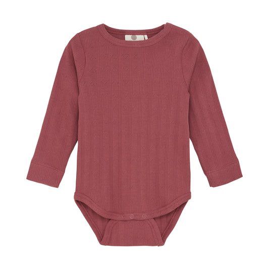 En Fant Body mit Pointelle Muster