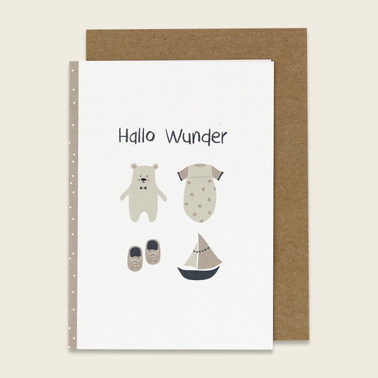 Ava & Yves Klappkarte "Hallo Wunder- rosa"