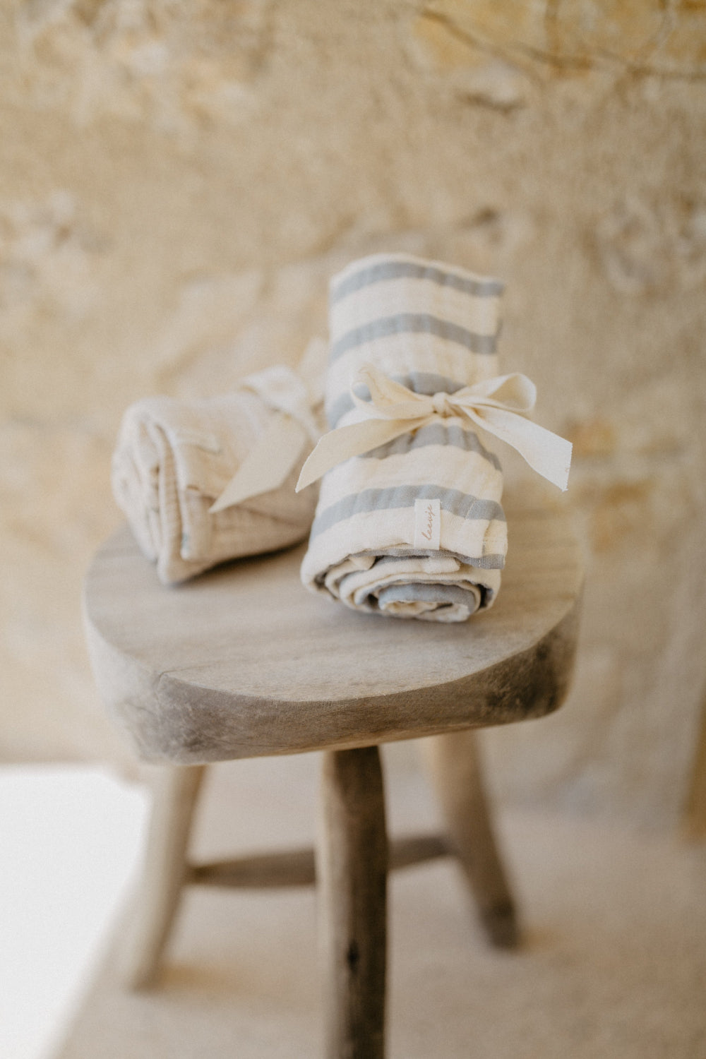 Leevje Musselintuch "Blue Stripes"