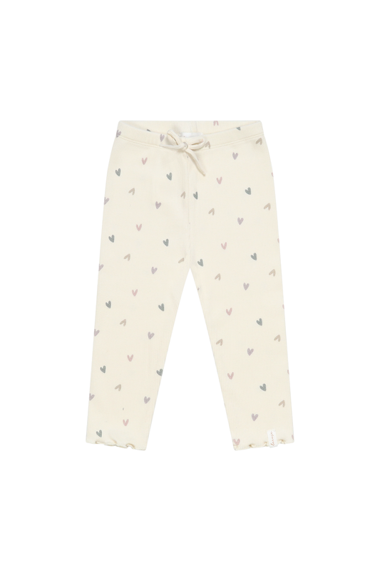 Leggings Herzprint mit Schleife