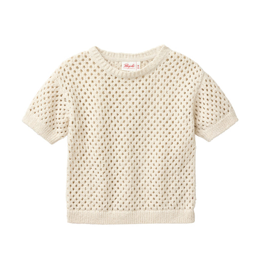 People Wear Organic Strick- Kurzarmpullover