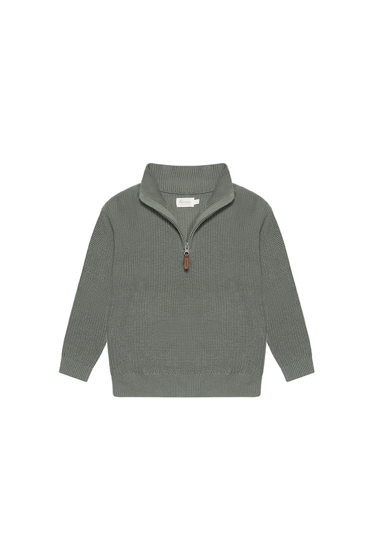 Leevje Strickpullover Grün