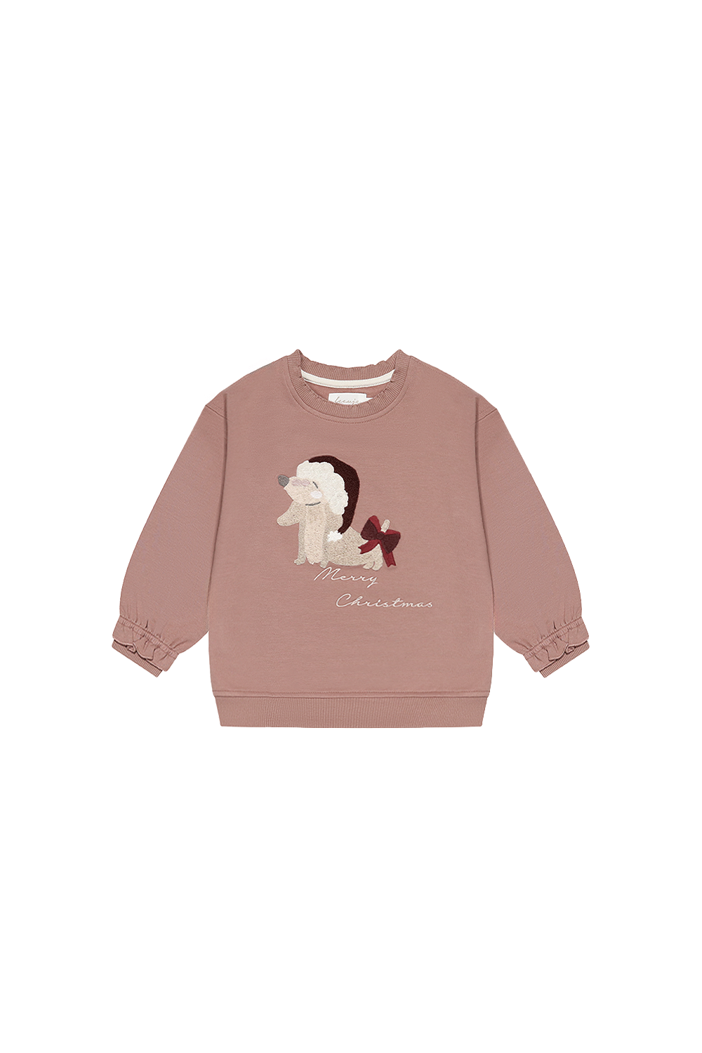 Leevje Sweatshirt Dackel - christmas hat & bow