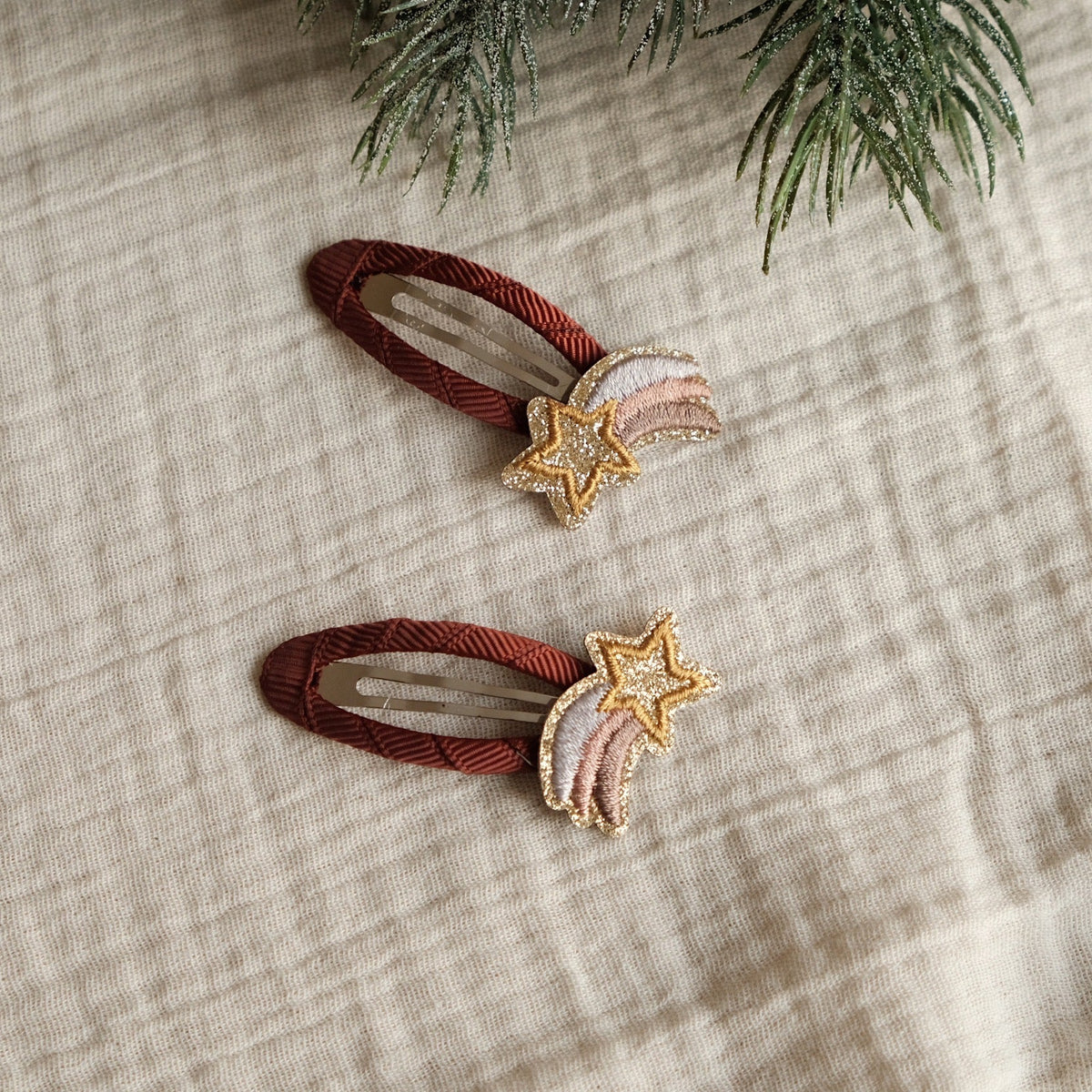 Cosy Roots Haarspangen"Christmas Star" 2-er Set