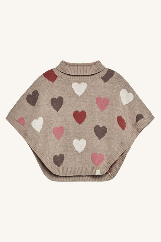 Hust and Claire Poncho mit Herzen Pinja