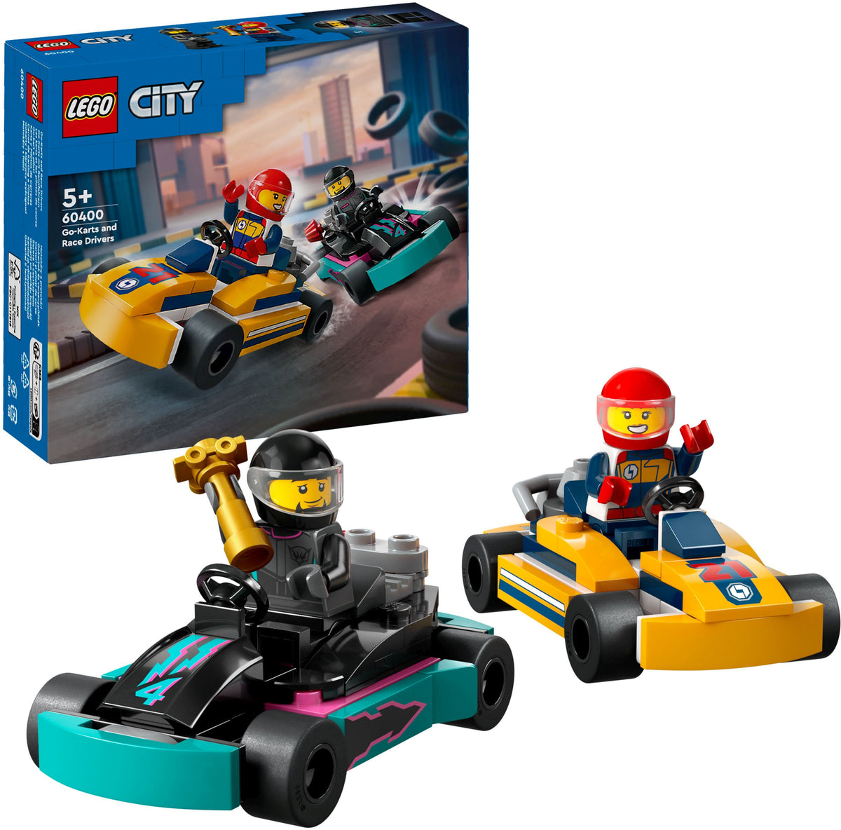 Lego City Go-Karts mit Rennfahrern