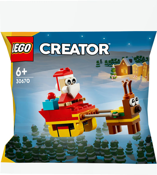 Lego Creator Weihnachtsmann auf Schlittenfahrt