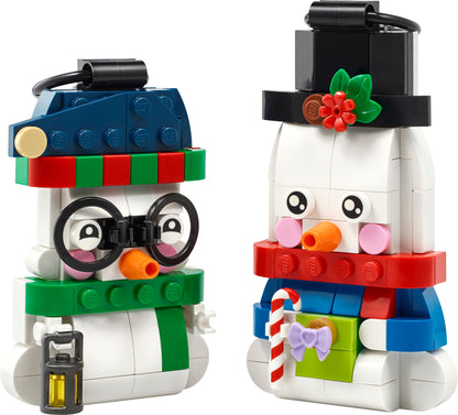 Lego Iconic Deko-Schneemänner