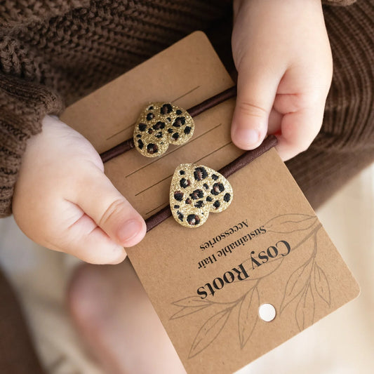 Cosy Roots Haargummis "Leo Hearts" 2-er Set