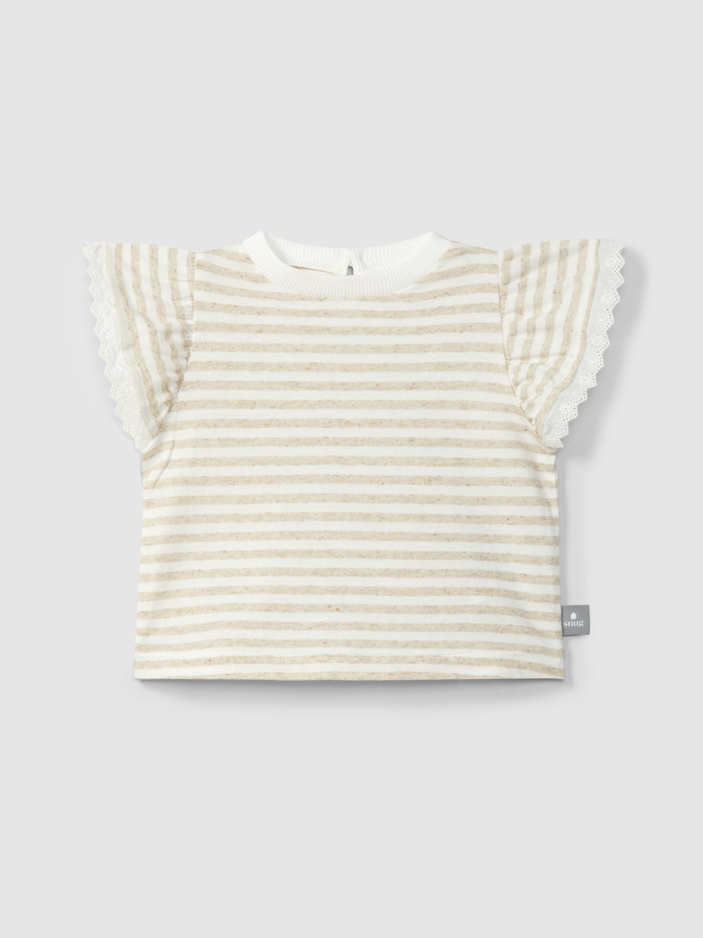 Snug gestreiftes T-shirt mit Rüschen