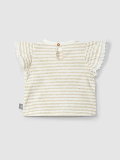 Snug gestreiftes T-shirt mit Rüschen