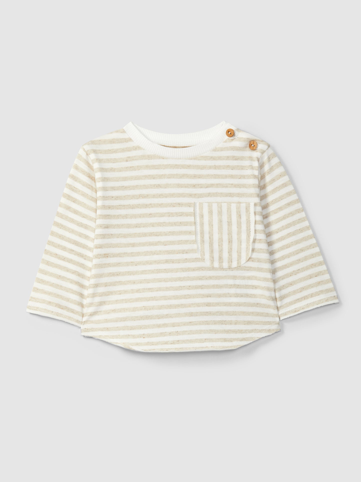 Snug gestreiftes Longsleeve mit Tasche