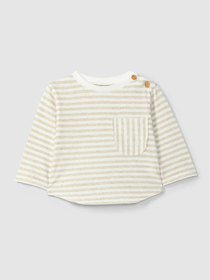 Snug gestreiftes Longsleeve mit Tasche