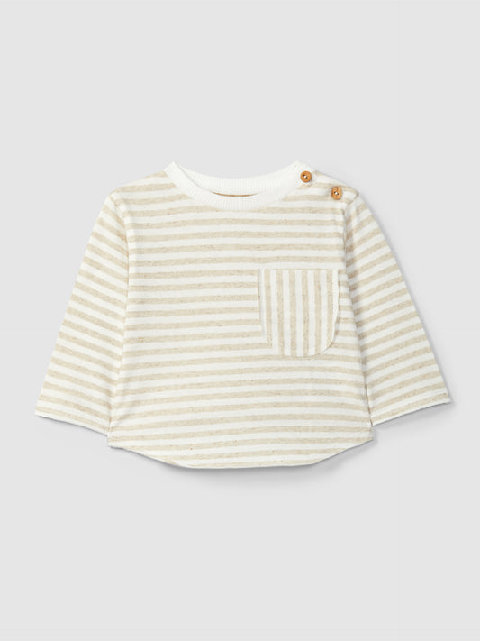 Snug gestreiftes Longsleeve mit Tasche