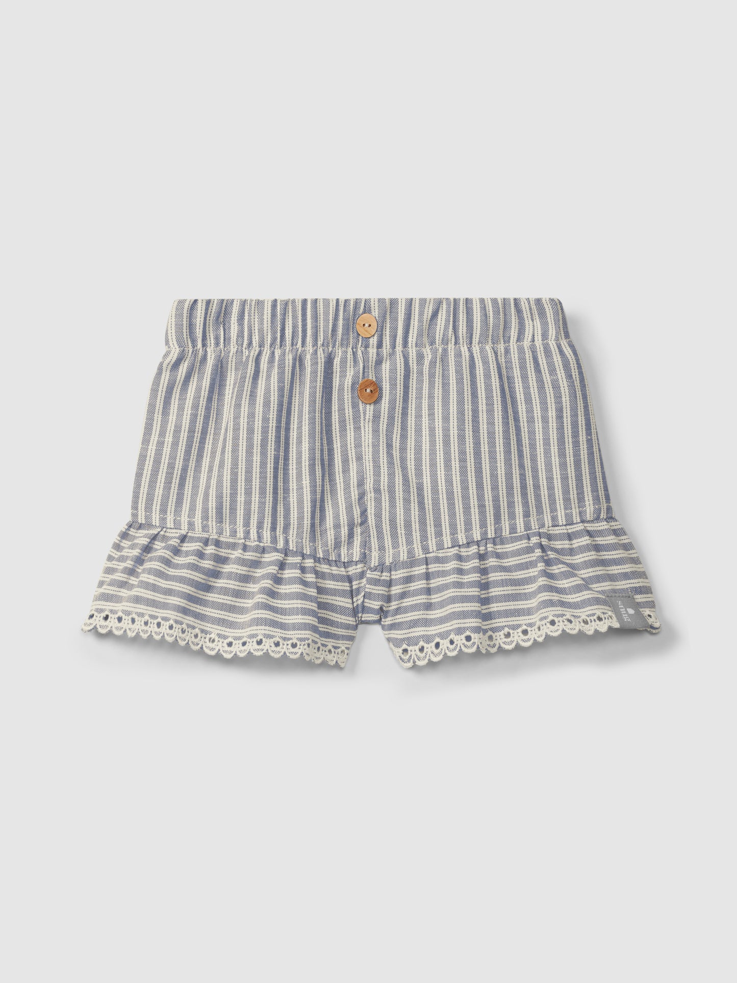 Snug gestreifte Shorts mit Rüschen